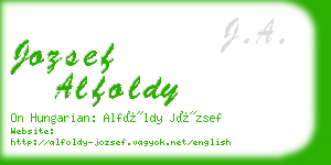 jozsef alfoldy business card